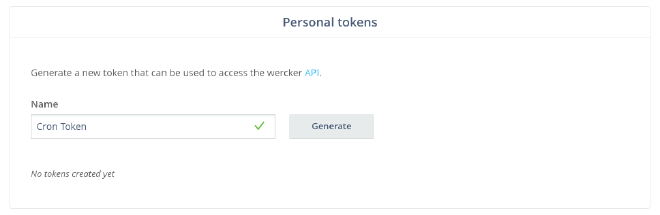 Generate Wercker token