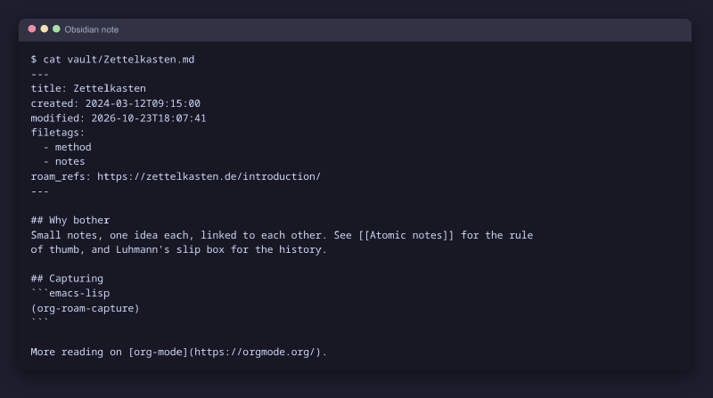 The converted note as Obsidian Markdown